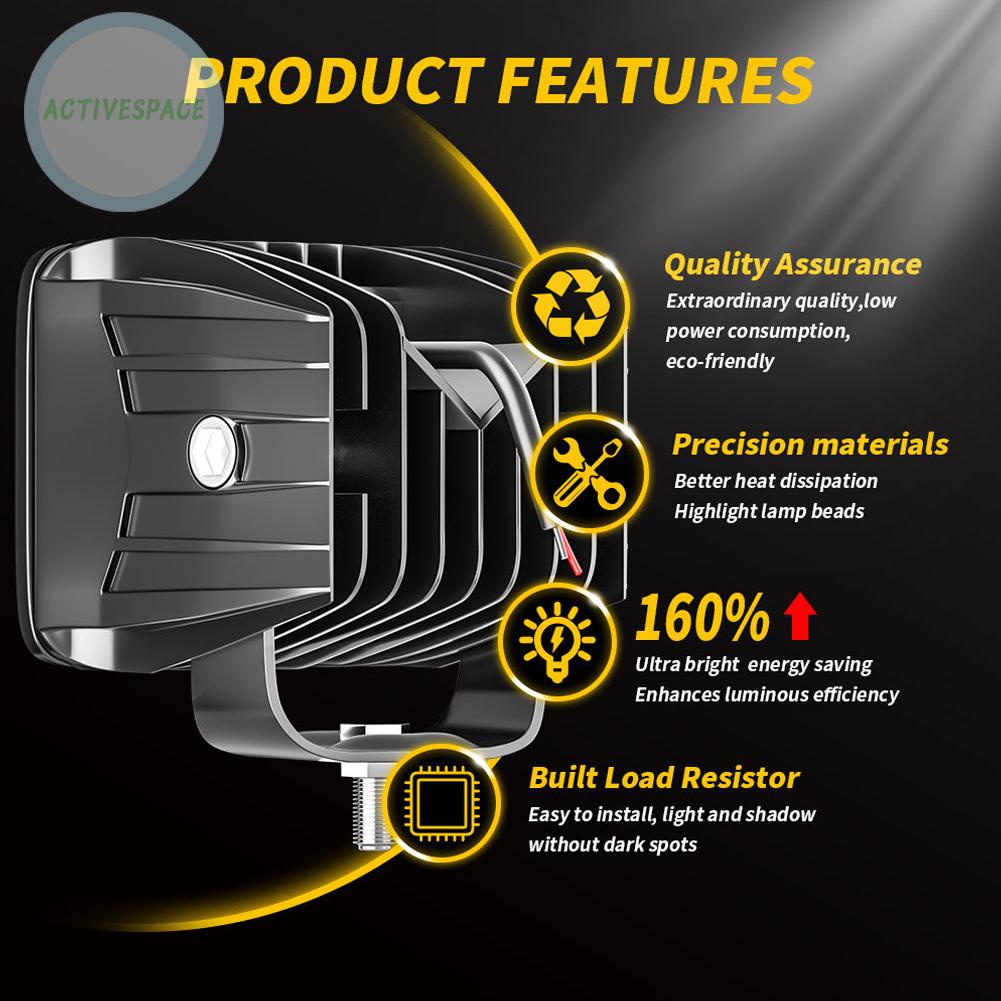 1 Đèn LED Đa Năng Wrangler 0.66A ± 0.2 IP65 Bằng Nhôm Cho Xe Địa Hình