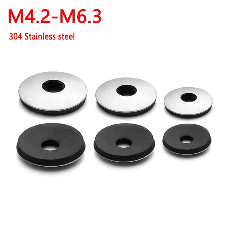 Vòng Đệm Bằng Thép Không Gỉ 304 A2 EPDM M4.2 M4.8 M5.5 M6.3 Chống Trượt Chống Thấm Nước