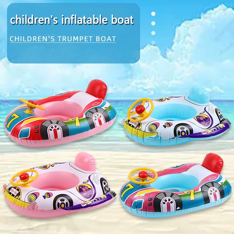 Phao Bơi Bơm Hơi Kiểu Chiếc Xe Hơi Hoạt Hình Dễ Thương Cho Bé Từ 2-5 Tuổi