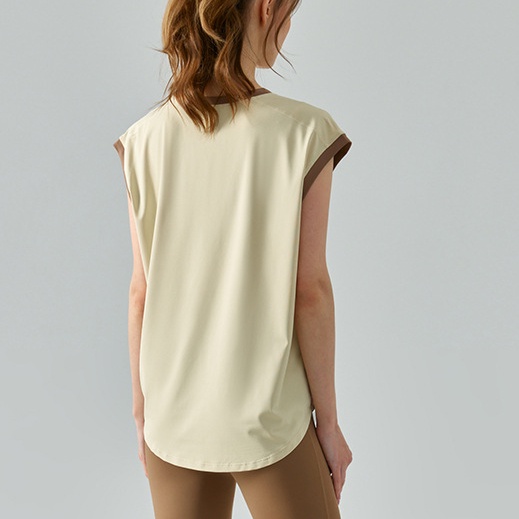 Áo Tank Top Thể Thao Tay Ngắn Màu Sắc Tương Phản Thời Trang