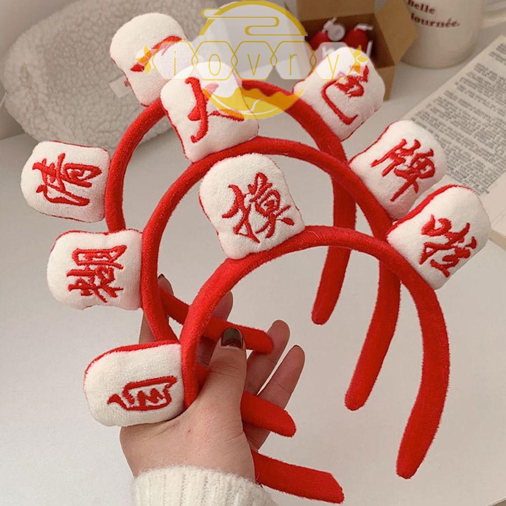 Băng Đô Cài Tóc Mạt Chược Trung Hoa Thời Trang Mùa Thu Cá Tính Dành Cho Nữ