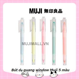 Muji Bút dạ quang hightlight 2 đầu 5 màu