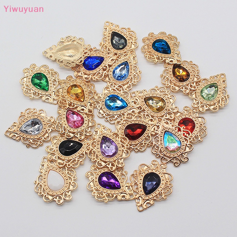 Phụ Kiện Trang Sức Hình Giọt Nước Bằng Acrylic Hợp Kim 32 * 26mm