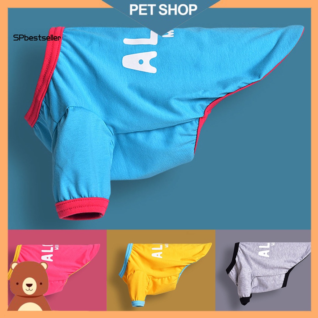 Áo Thun Cotton Cổ Tròn Trang Trí Họa Tiết Chú Chó Dễ Thương Dành Cho Cún Cưng