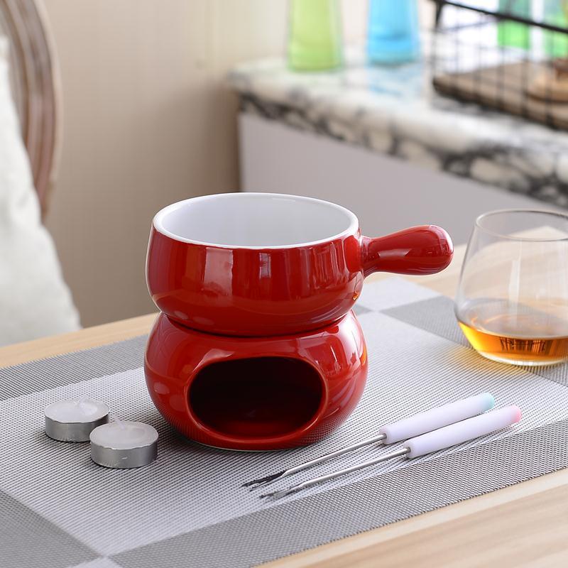 Bộ Nồi Lẩu / Socola / Phô Mai Bằng Sứ Có Tay Cầm Tiện Dụng