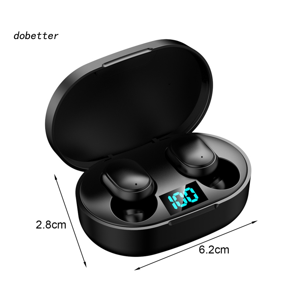 1 Bộ Tai Nghe Bluetooth 5.0 Không Dây E6S Có Màn Hình LED Chống Nước IPX4 Và Phụ Kiện