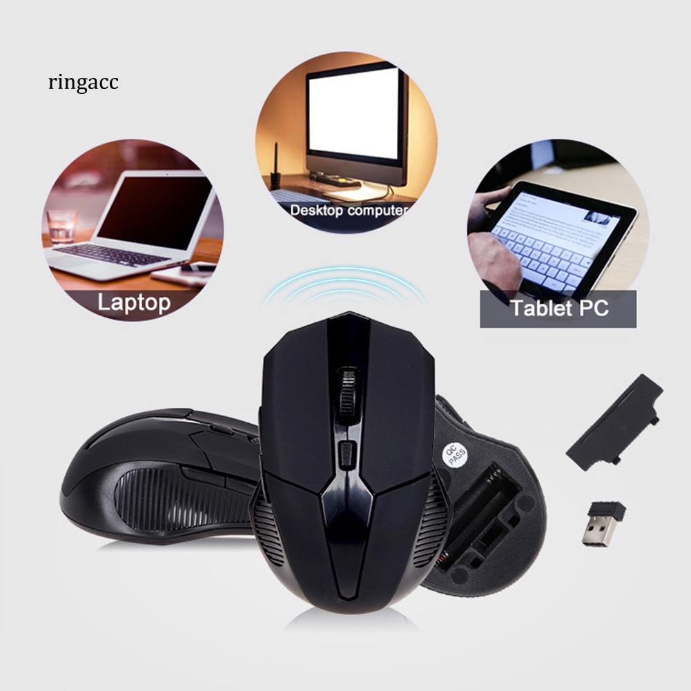 Chuột Quang Không Dây 2.4GHz RGA Ergonomic Cho PC / Laptop