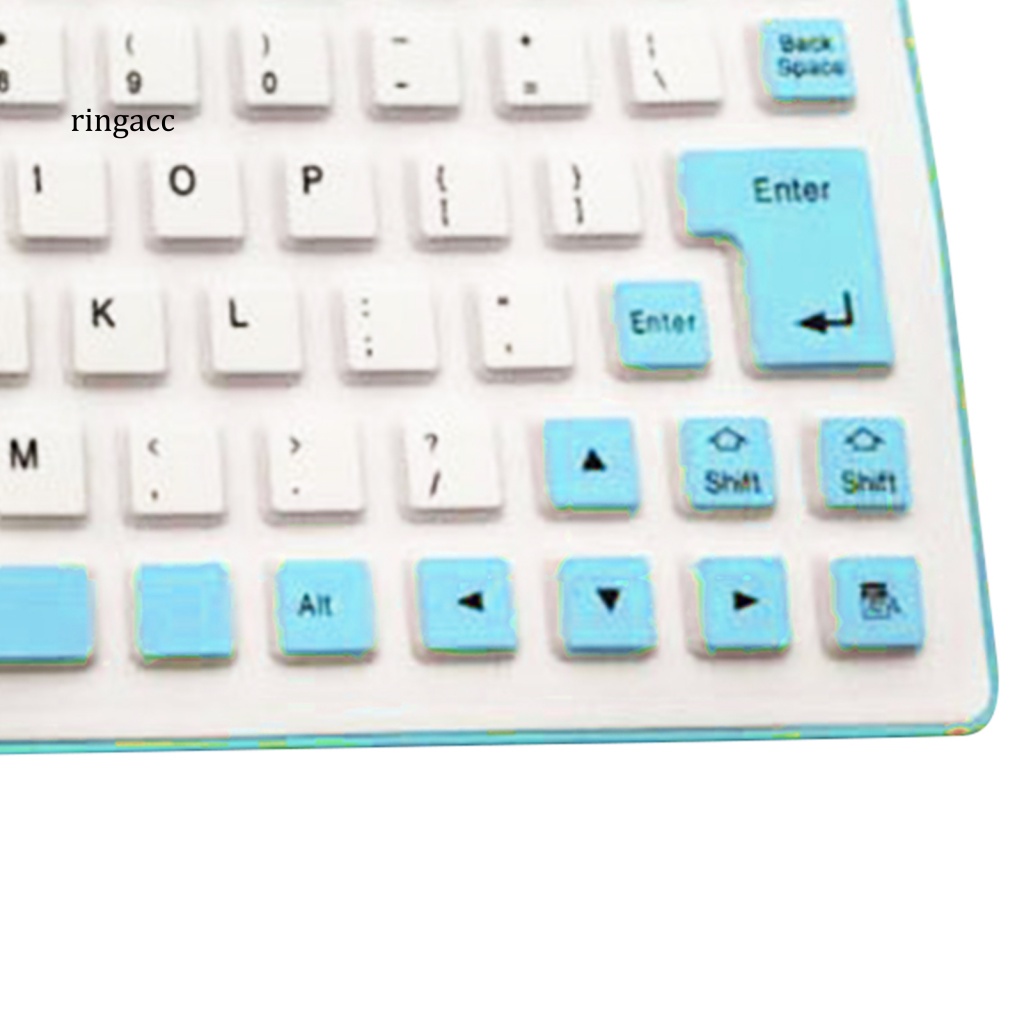 Bàn Phím Silicone Cuộn Lên Dây Linh Hoạt Chống Nước Nhỏ Gọn Cho Laptop