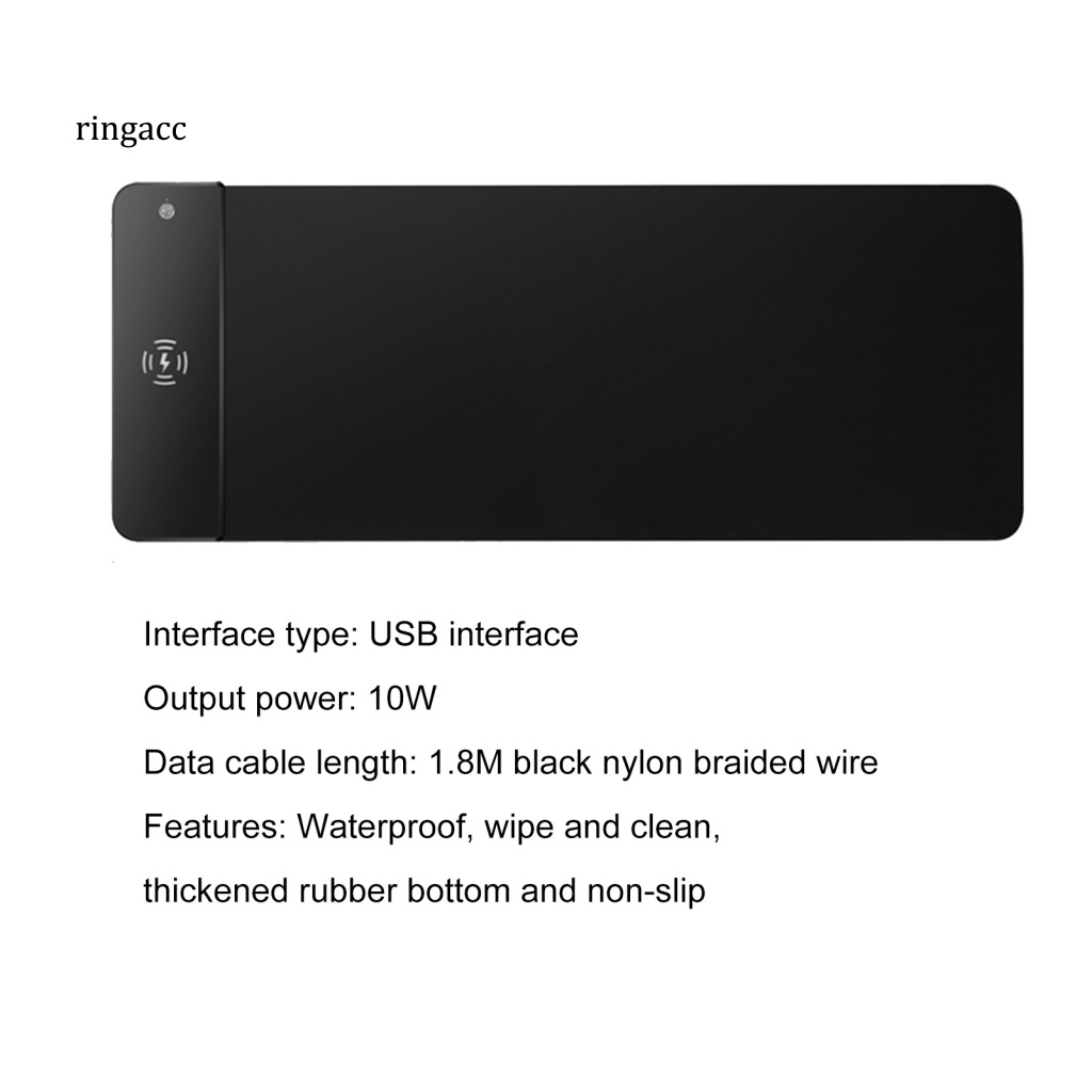 Tấm Lót Chuột RGA 10W RGB Không Dây Chống Thấm Nước Đa Năng Tiện Dụng Cho Văn Phòng