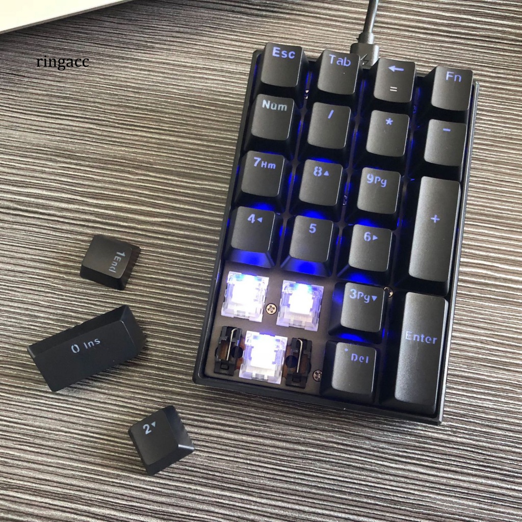 Bàn Phím Cơ Mini RGA K23 21 Phím Có Dây USB Loại C Màu Xanh Dương Dùng Tại Nhà