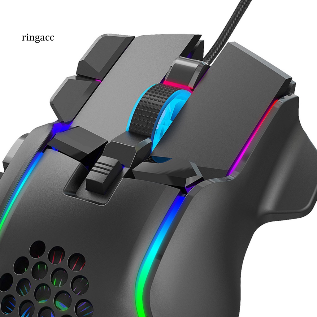 Chuột Quang Có Dây RGA RGB 10 Nút DPI Chơi Game Chuyên Nghiệp Chuột Chơi Game Giao Diện USB 12800DPI 12800