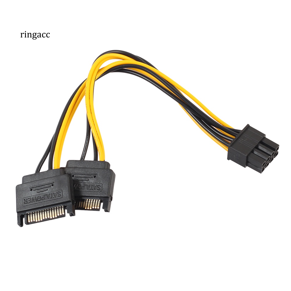 Dây Cáp Đồ Họa Chuyển Đổi RGA Dual 15Pin SATA Sang PCI-E 8Pin