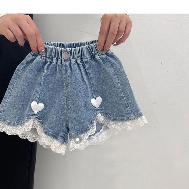 Quần Short Jeans Mỏng Phong Cách Hàn Quốc Thời Trang Mùa Hè 2023 Mới Cho Bé Gái FQF8