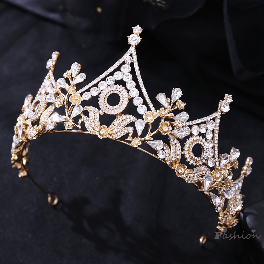 Vương Miện Hợp Kim Đính Đá Sang Trọng Cho Cô Dâu