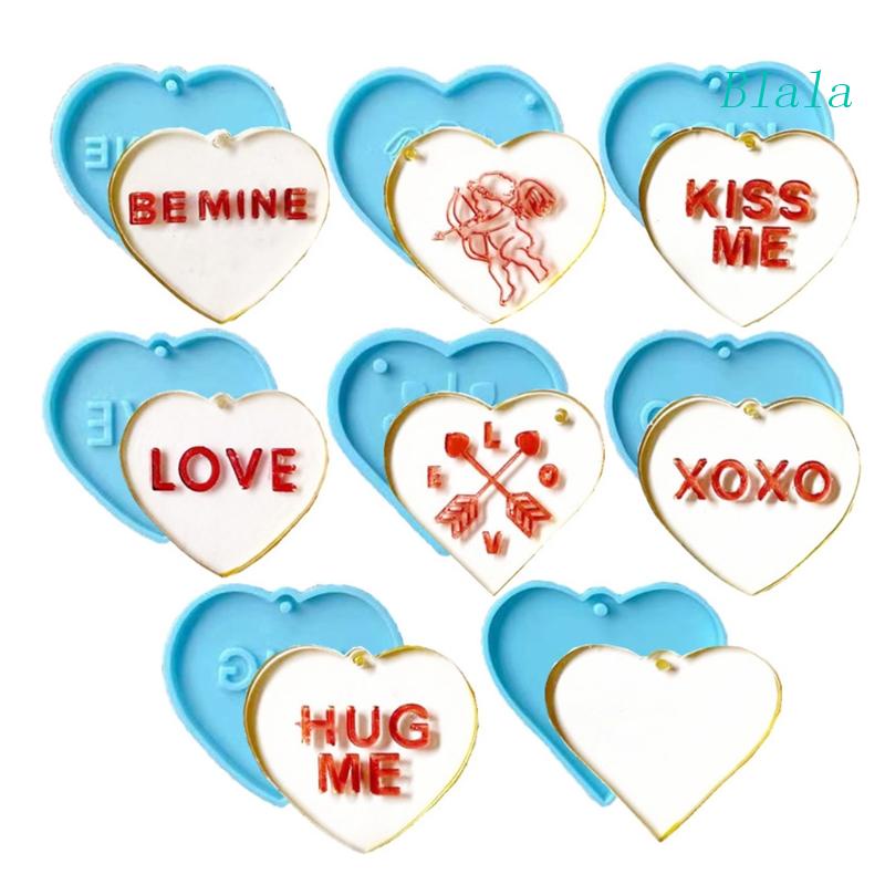Khuôn Silicone Hình Trái Tim Tình Yêu Tự Làm Móc Khóa DIY