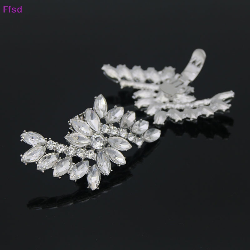 1 Kẹp Đính Đá Lấp Lánh Trang Trí Giày Cao Gót Có Thể Tháo Rời Cho Cô Dâu