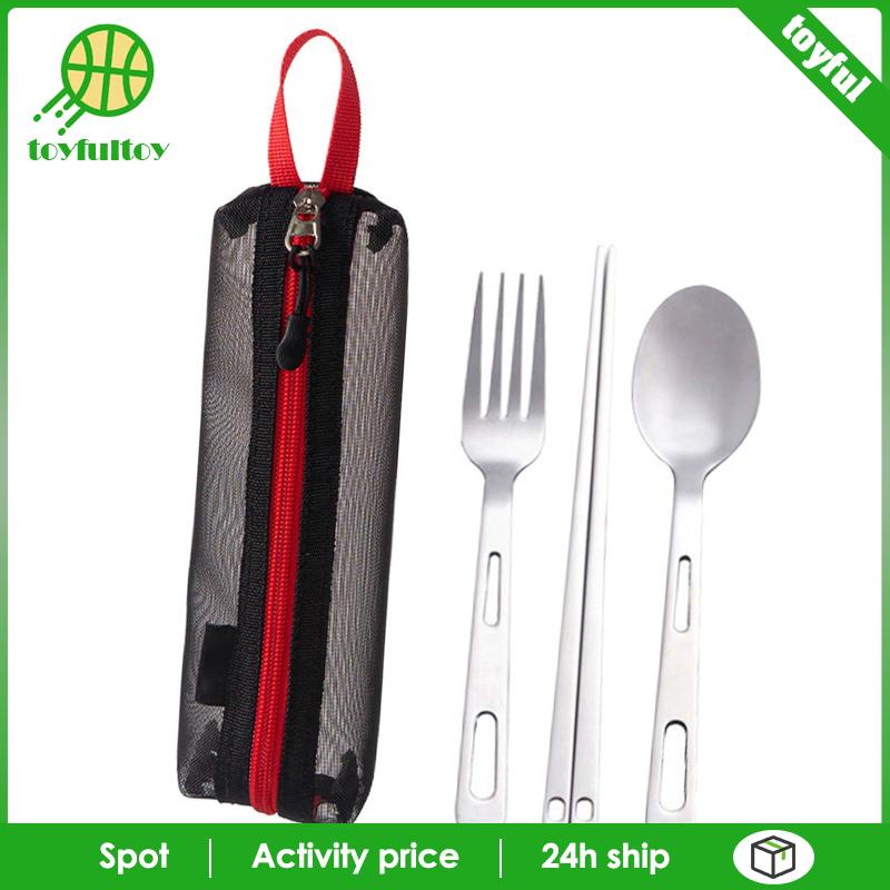 Bộ Dụng Cụ Ăn Uống Bằng Thép Không Gỉ Có Thể Tái Sử Dụng