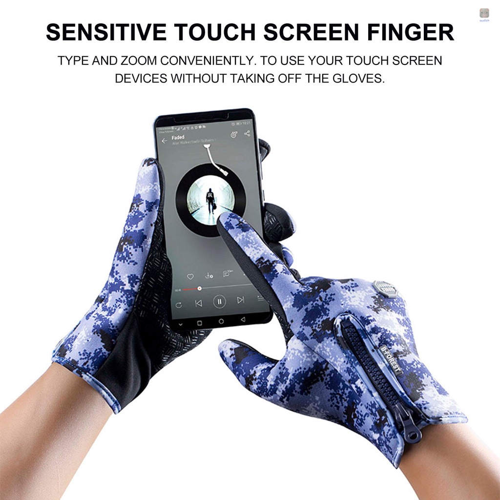 Găng Tay Giữ Ấm Có Khóa Kéo Cho Nam Nữ