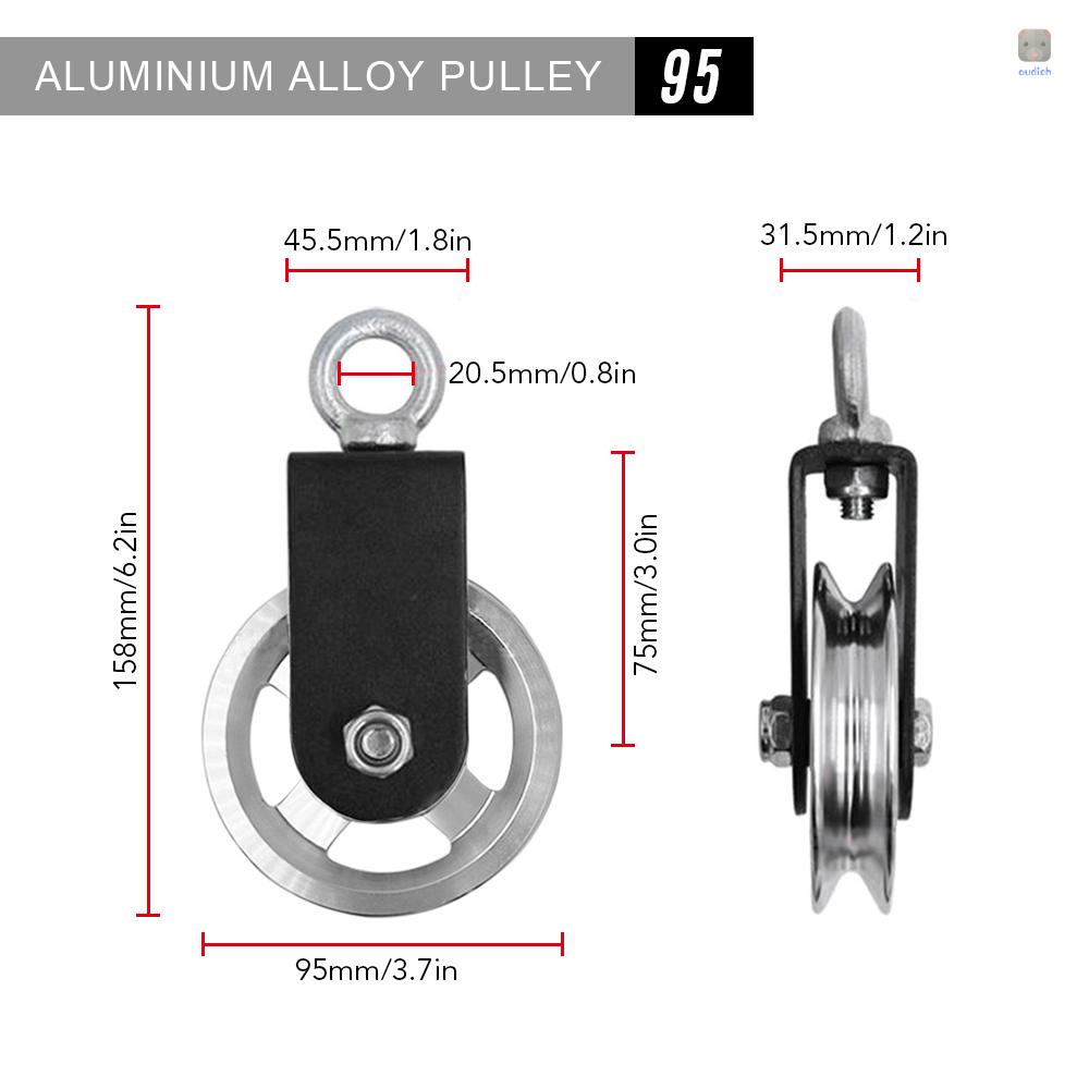 Bánh Xe Ròng Rọc Dạng Chữ U Chịu Lực Kép Không Gây Tiếng Ồn Xoay 360 Độ Chuyên Dụng Cho Máy Tập Gym