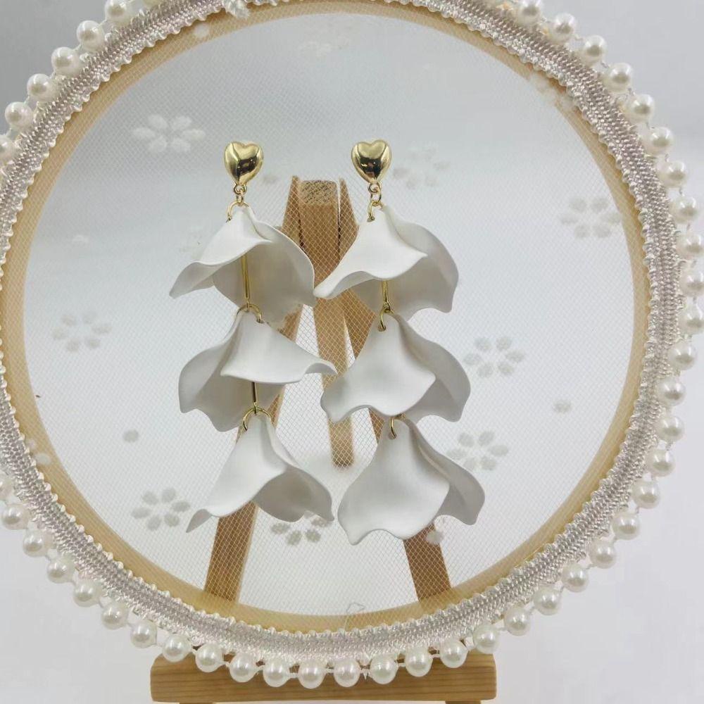 Epoch Bông Tai Dáng Dài Hình Cánh Hoa Thanh Lịch Lãng Mạn Phong Cách Hàn Quốc