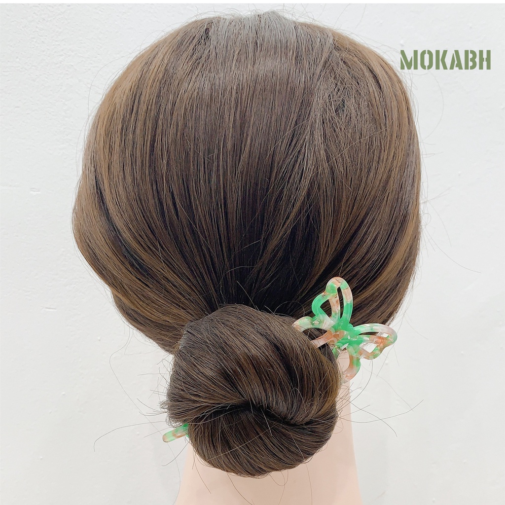 Trâm Cài Tóc Hình Chữ U Màu Sắc Hổ Phách Thanh Lịch Dành Cho Nữ