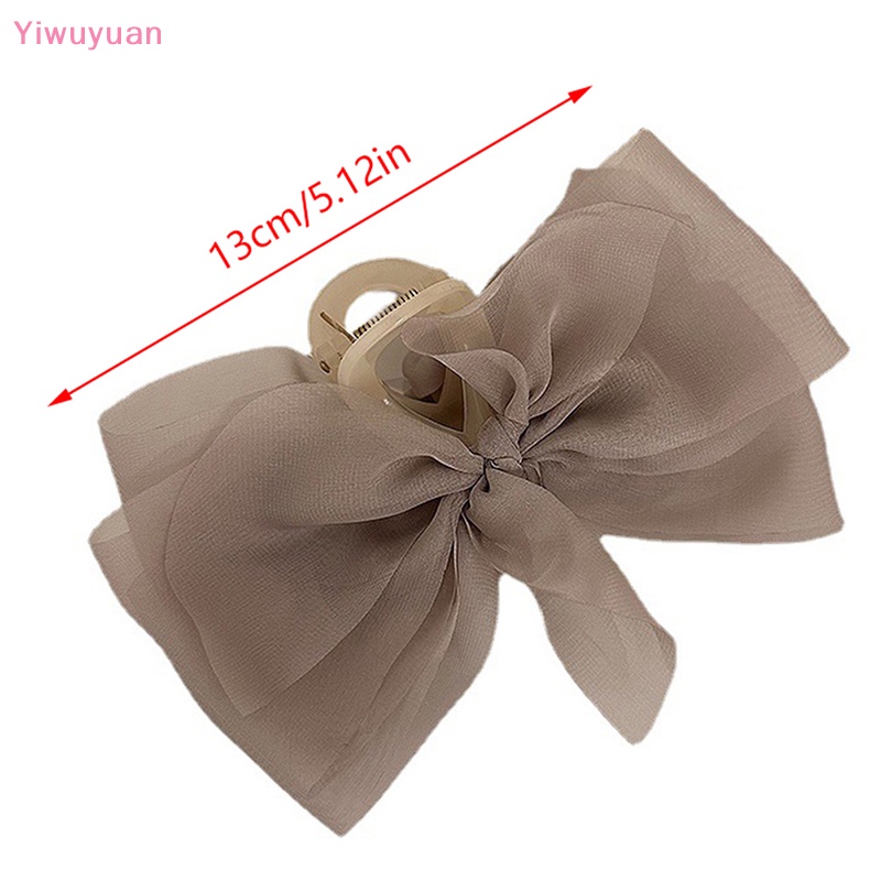 Kẹp Tóc Dạng Nơ Lưới Kiểu Dáng Thanh Lịch Dành Cho Nữ / Bé Gái / < Yiwuyuan > Kẹp Tóc Đuôi Ngựa