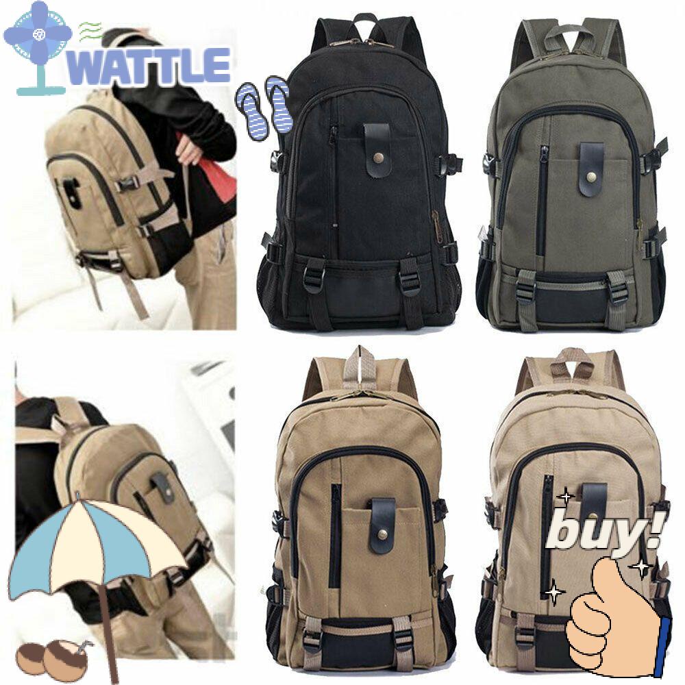 Ba Lô Leo Núi Vải Canvas Cỡ Lớn Thời Trang Cho Nam