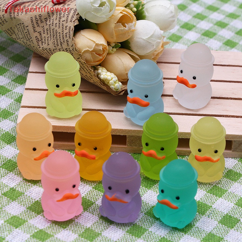 (Takashiflower) Búp Bê Vịt Hoạt Hình Nhiều Màu Sắc Phát Sáng Dùng Để Trang Trí