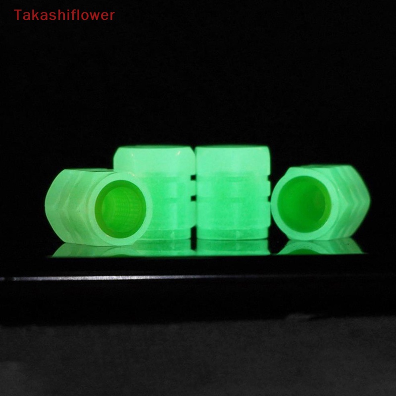 Set 4 Nắp Van Dạ Quang Độc Đáo Trang Trí Xe Hơi / Xe Máy