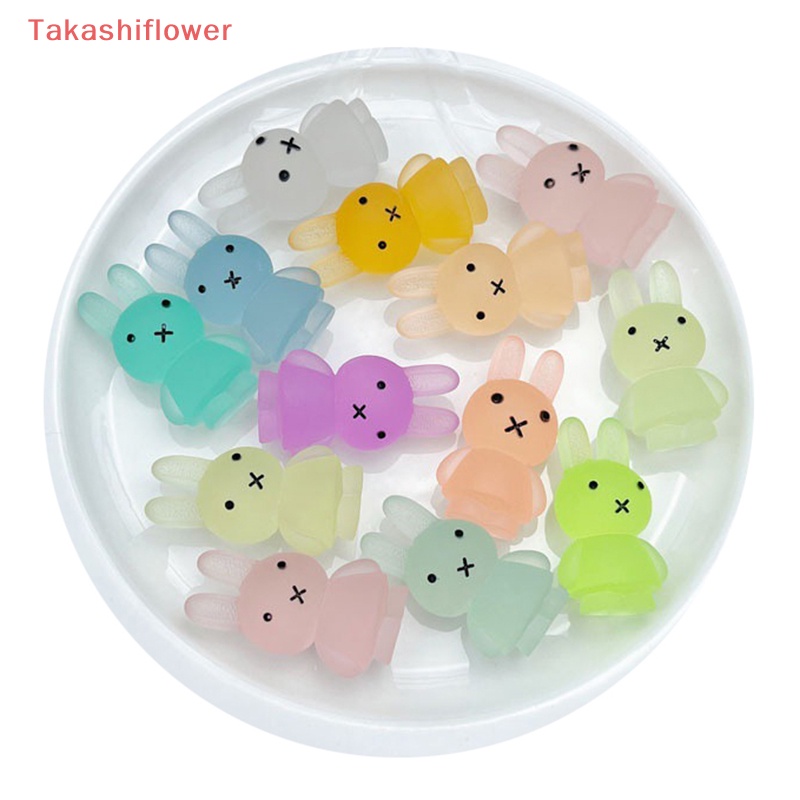 Bộ 5 Mô Hình Thỏ Phát Sáng Trong Bóng Tối Dùng Trang Trí