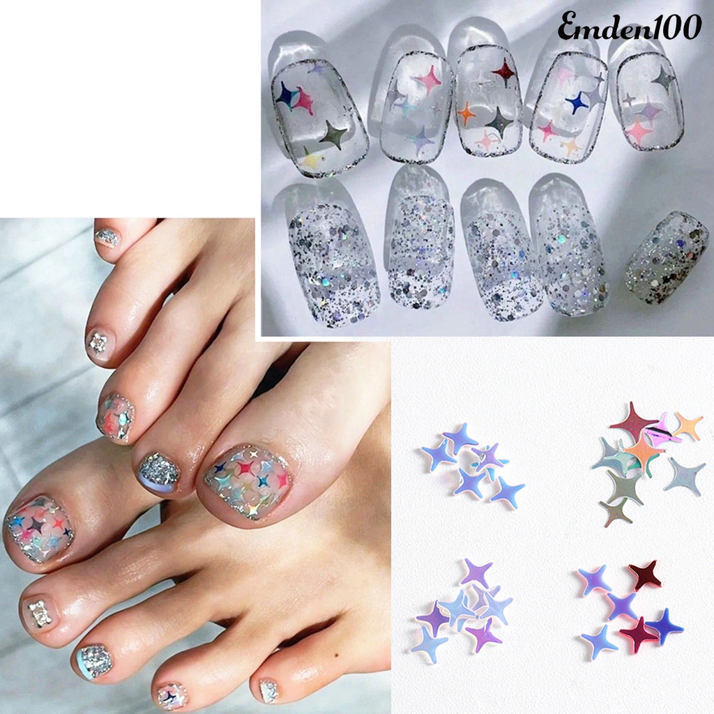 1 Hộp 100 Hạt Sequin Lấp Lánh Dùng Để Trang Trí Móng Nghệ Thuật