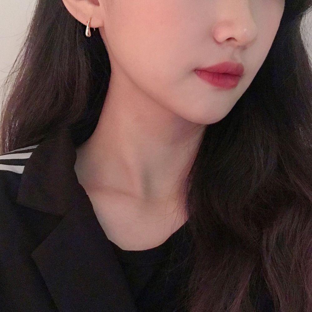 Khuyên Tai Hình Giọt Nước Đính Đá Sang Trọng|Đôi Khuyên Tai Đính Đá Phong Cách Cổ Điển Thanh Lịch Dành Cho Nữ