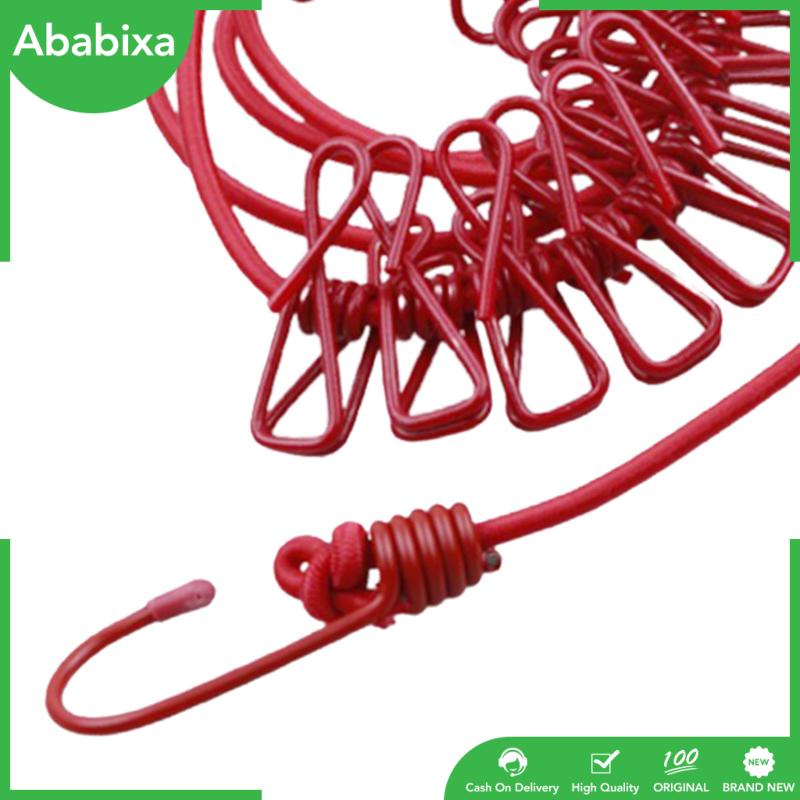[Ababixa] Dây Phơi Quần Áo Co Giãn Có Thể Thu Gọn Cho Khách Sạn / Cắm Trại / Đi Biển