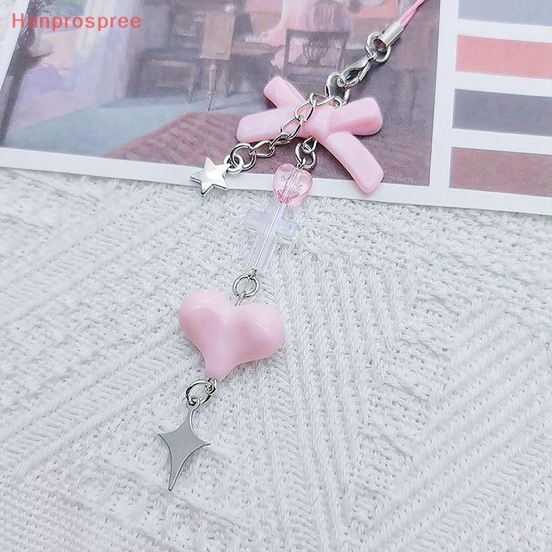 Hanprospree > Dây Đeo Điện Thoại Di Động Trong Suốt Đính Nơ Trái Tim Tươi Tắn Nhỏ Nhắn Nhẹ Nhàng Đa Năng Thời Trang Mùa Hè Cho Học