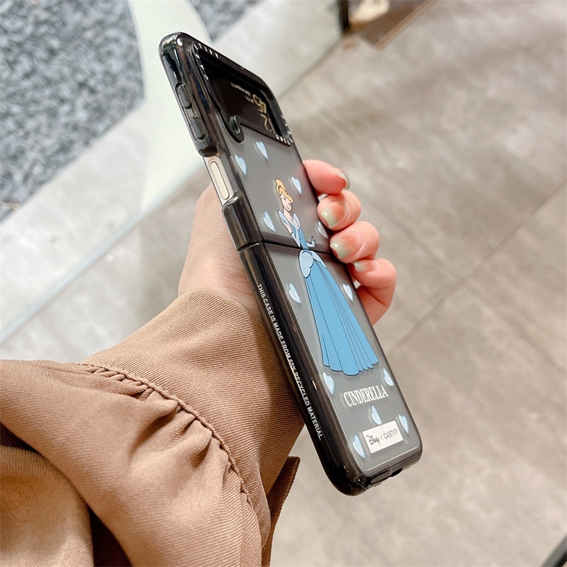 Ốp Điện Thoại Nắp Gập In Hình Công Chúa Disney Ariel CINDERELLA JASMINE Sang Trọng Cho Samsung Galaxy Z Flip 4 3 5G Z Flip 3 Flip4