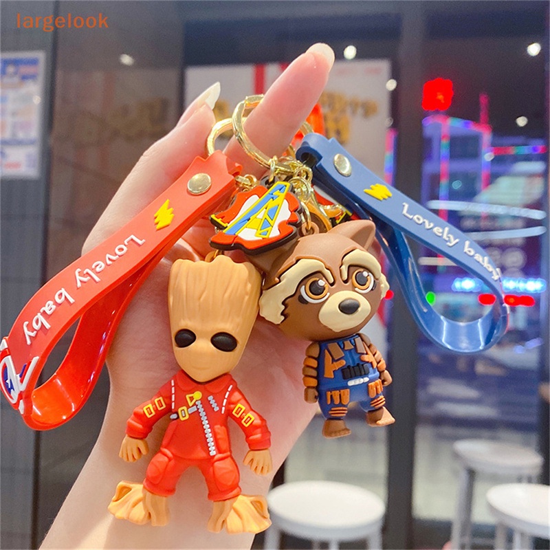 Móc Khóa Silica gel Hình Nhân Vật Groot Hoạt Hình Dễ Thương