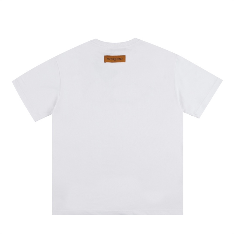 L-v &amp; - Áo Thun Unisex Tay Ngắn Incomplete Logo Cao Cấp Thời Trang Đường Phố Mùa Xuân Mới