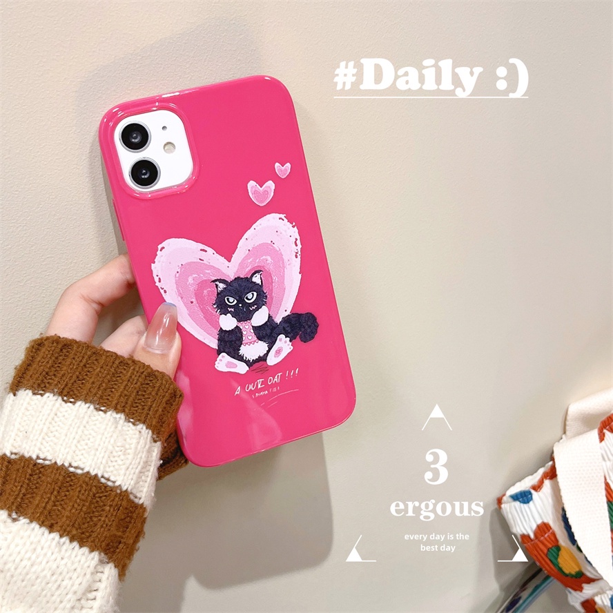 Ốp Điện Thoại TPU Mềm Bóng In Hình Mèo Cho IPhone 14 13 12 11 Pro Max SE2020 X XR Xs Max 7 8 6 6s Plus