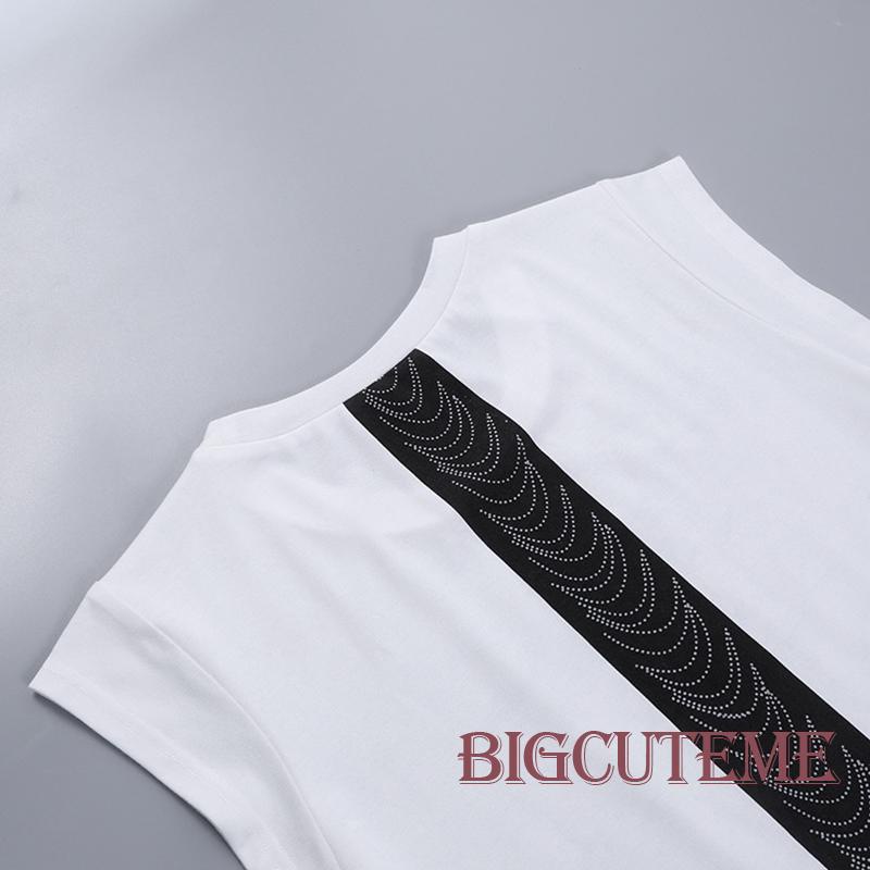 Áo Thun Tay Ngắn Cổ Tròn In Hình Đan Chéo Thời Trang Mùa Hè Cho Nữ