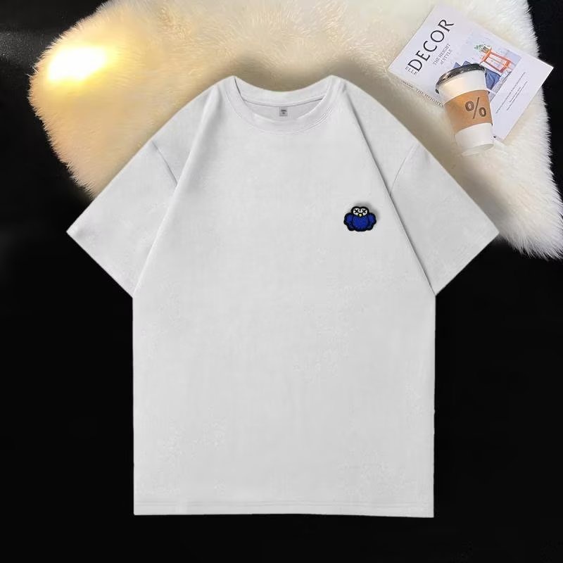 Áo Thun Da Lộn Tay Ngắn Dáng Rộng Thời Trang Mùa Hè Cho Nam