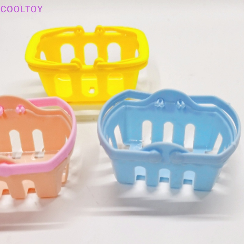 Set 2 Giỏ Nhựa Mini Đựng Trái Cây / Rau Củ Quả / Đồ Dùng Nhà Búp Bê