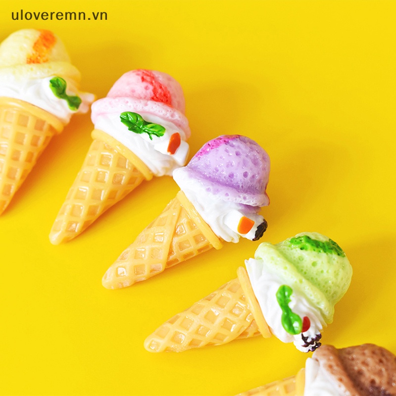 Bộ 5 Ly Kem Mini Tỉ Lệ 1: 12 Trang Trí Nhà Búp Bê