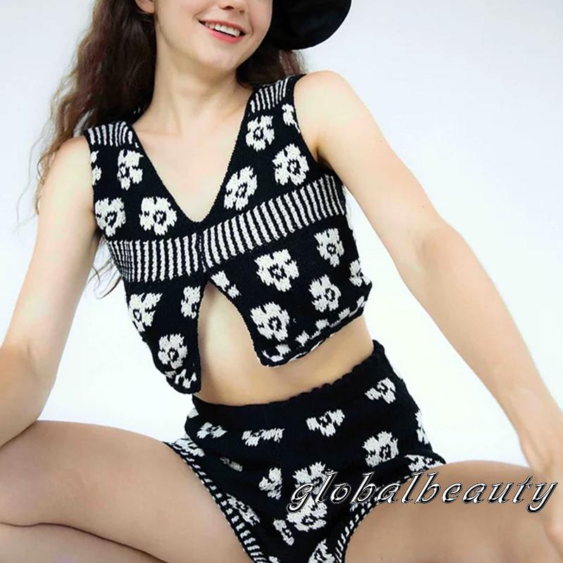 Áo Tank Top Dệt Kim Không Tay Cổ Tròn In Chữ Thời Trang Dành Cho Nữ