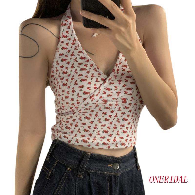 Áo Hai Dây Họa Tiết Hoa Thời Trang Mùa Hè Cho Nữ