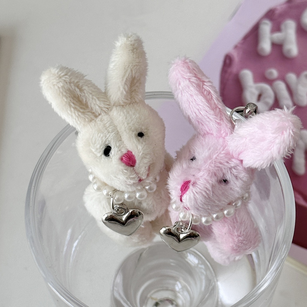 Móc Khóa Thỏ Nhồi Bông Phong Cách Hoạt Hình Dễ Thương