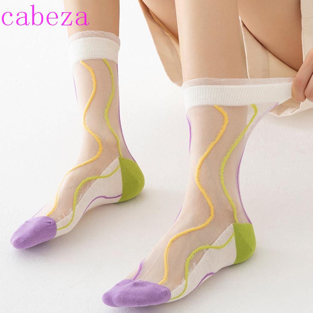 Vớ Lụa Mỏng Co Giãn Thoáng Khí Họa Tiết Hoa Phong Cách Hàn Quốc