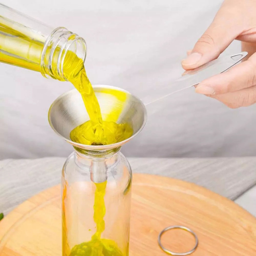 Set 3 Phễu Chiết Dung Dịch Bằng Thép Không Gỉ Tiện Lợi