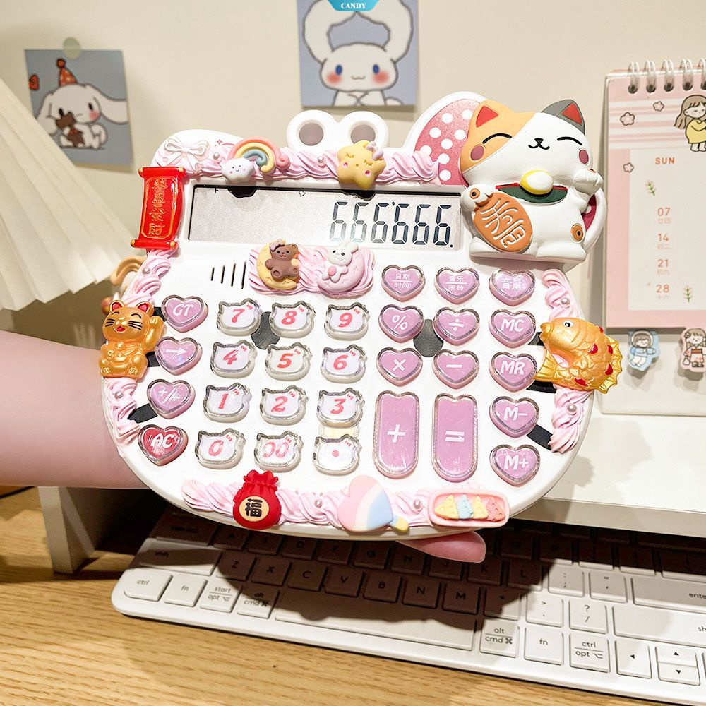 Máy Tính Báo Cáo Bằng Giọng Nói Kuromi HelloKitty Kích Thước Lớn Họa Tiết Hoạt Hình Sáng Tạo Cho Học Sinh