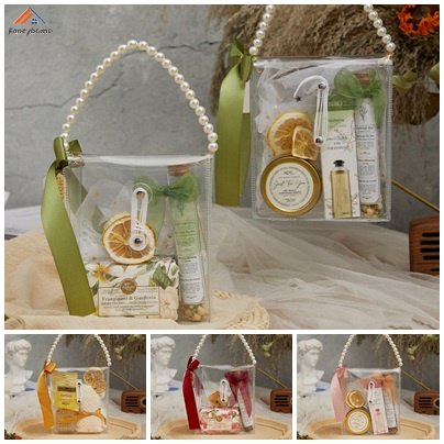 Túi Đựng Quà Trong Suốt Chống Thấm Nước Có Tay Cầm