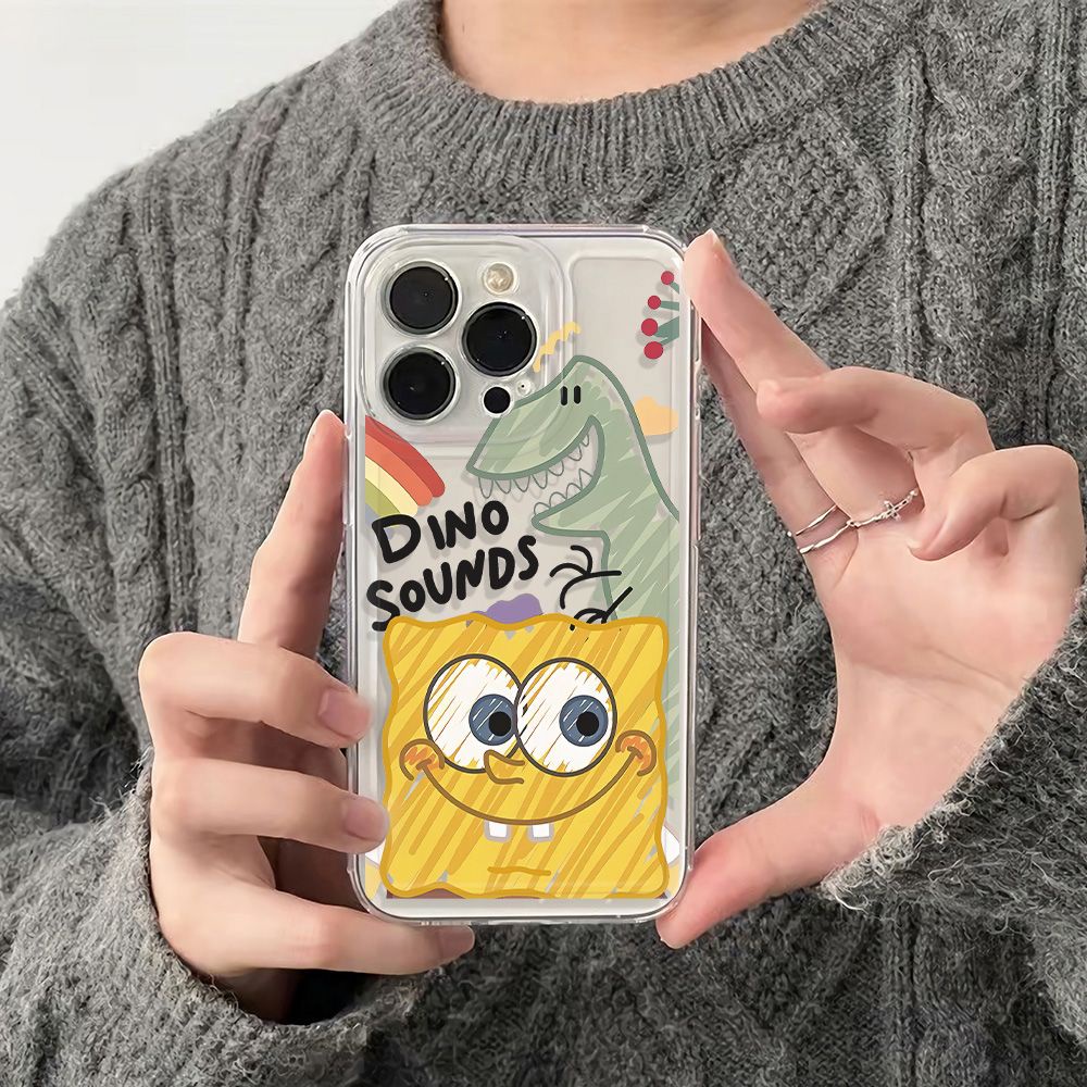 ✅Ốp Điện Thoại Mềm Chống Sốc Họa Tiết SpongeBob Đơn Giản Cho Iphone 12 Plus 11786In1314 Pro max